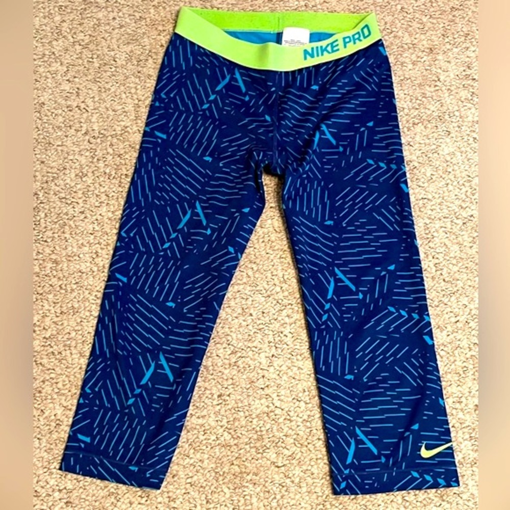 Nike Pro Dri Fit Cropped Training Capri Leggings Tights size M